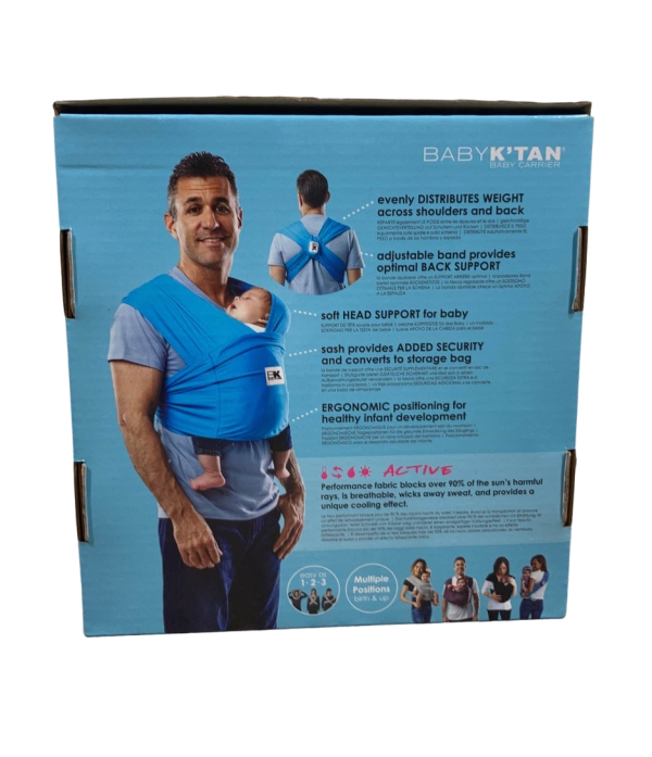 Baby K tan Active Baby Carrier, Active Oasis Black-Grey, Small (6-8 months) For Sale - Image 3