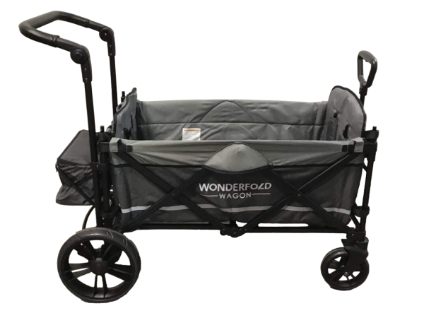 Wonderfold X2 Push + Pull Double Stroller Wagon, 2021, Stone Gray Supply - Image 5