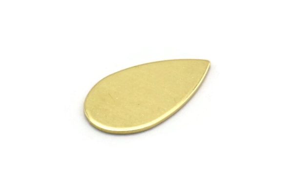 Brass Drop Blank, 12 Raw Brass Drop Shaped Blanks, Stamping Blanks, Findings (20x11x0.80mm) M03400 Cheap