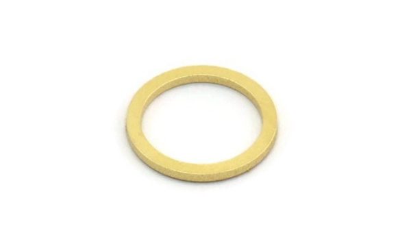15mm Circle Connectors - 24 Raw Brass Circle Connectors (15x1.5x1mm) A6092 For Sale