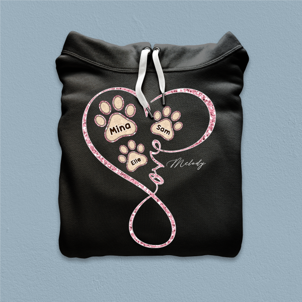 Love Cat Personalized T-shirt, Personalized Gift for Cat Lovers, Cat Mom, Cat Dad - TS155PS06 For Sale - Image 5